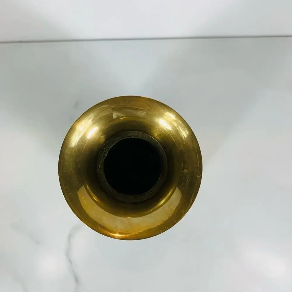 Hammered Brass Vase 7.5